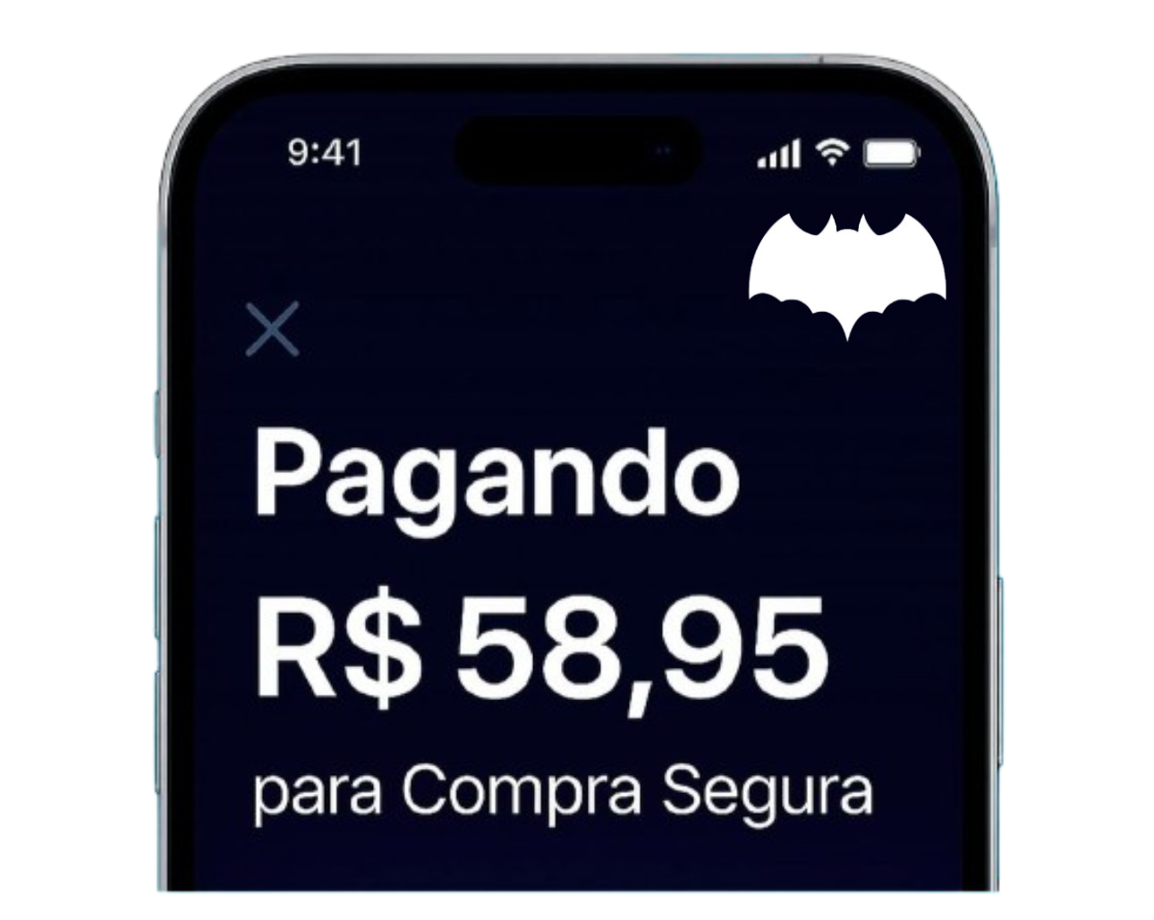 iPhone com tela de pagamento